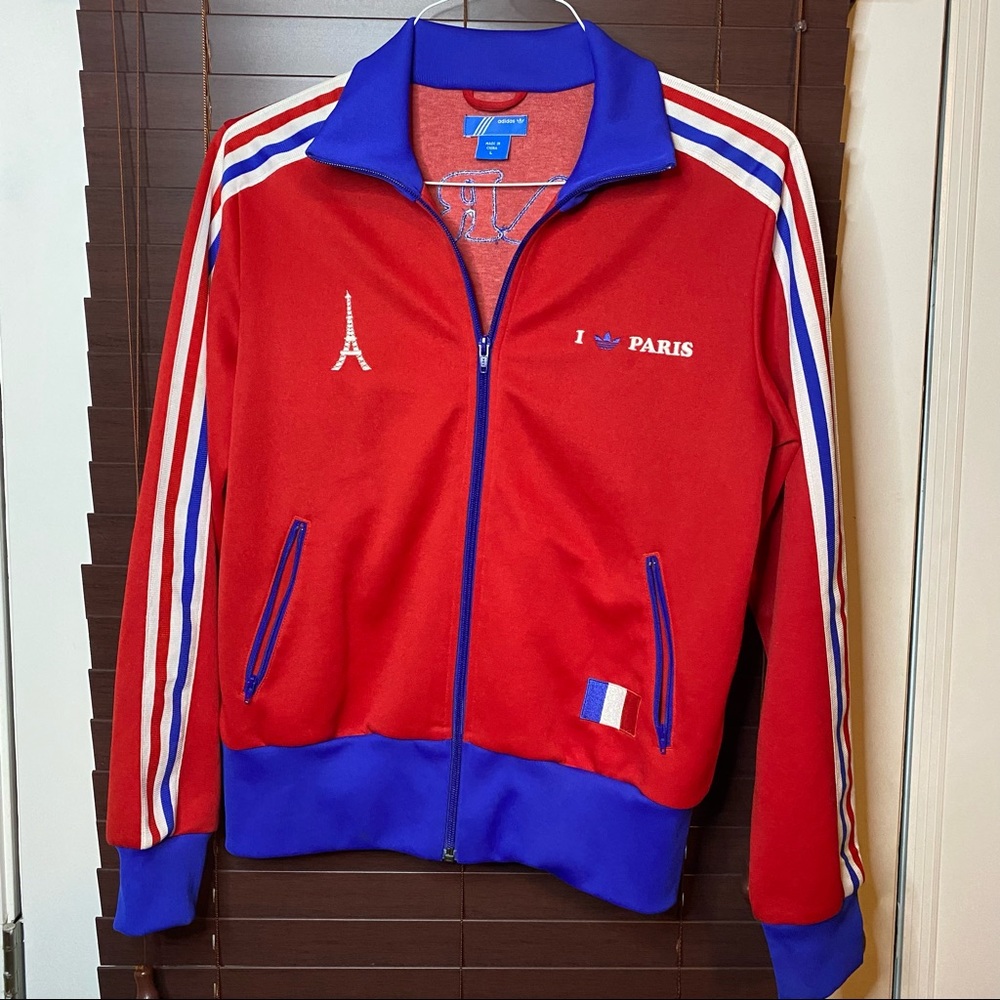 Limited “I Love Paris” Adidas Athletic Jacket.